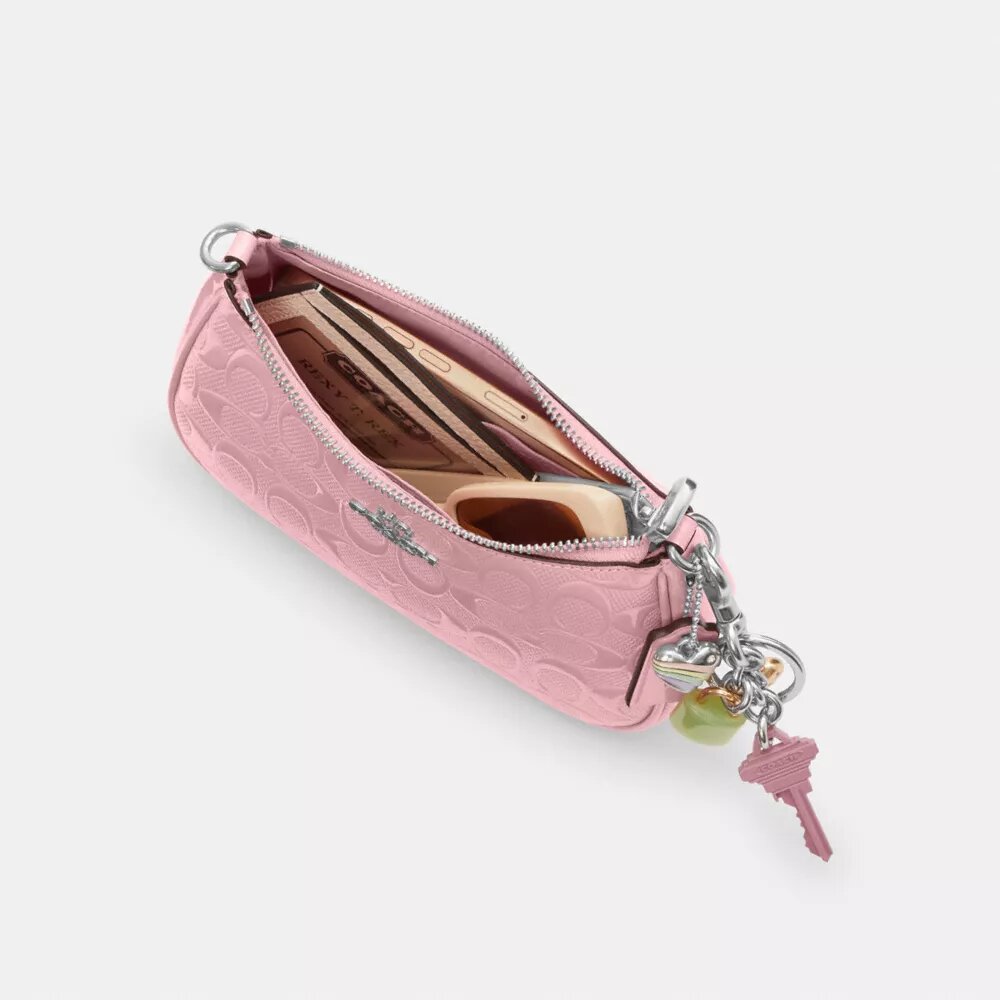 Teri Mini-crossbody-taske i signaturlæder med hjertevedhæng