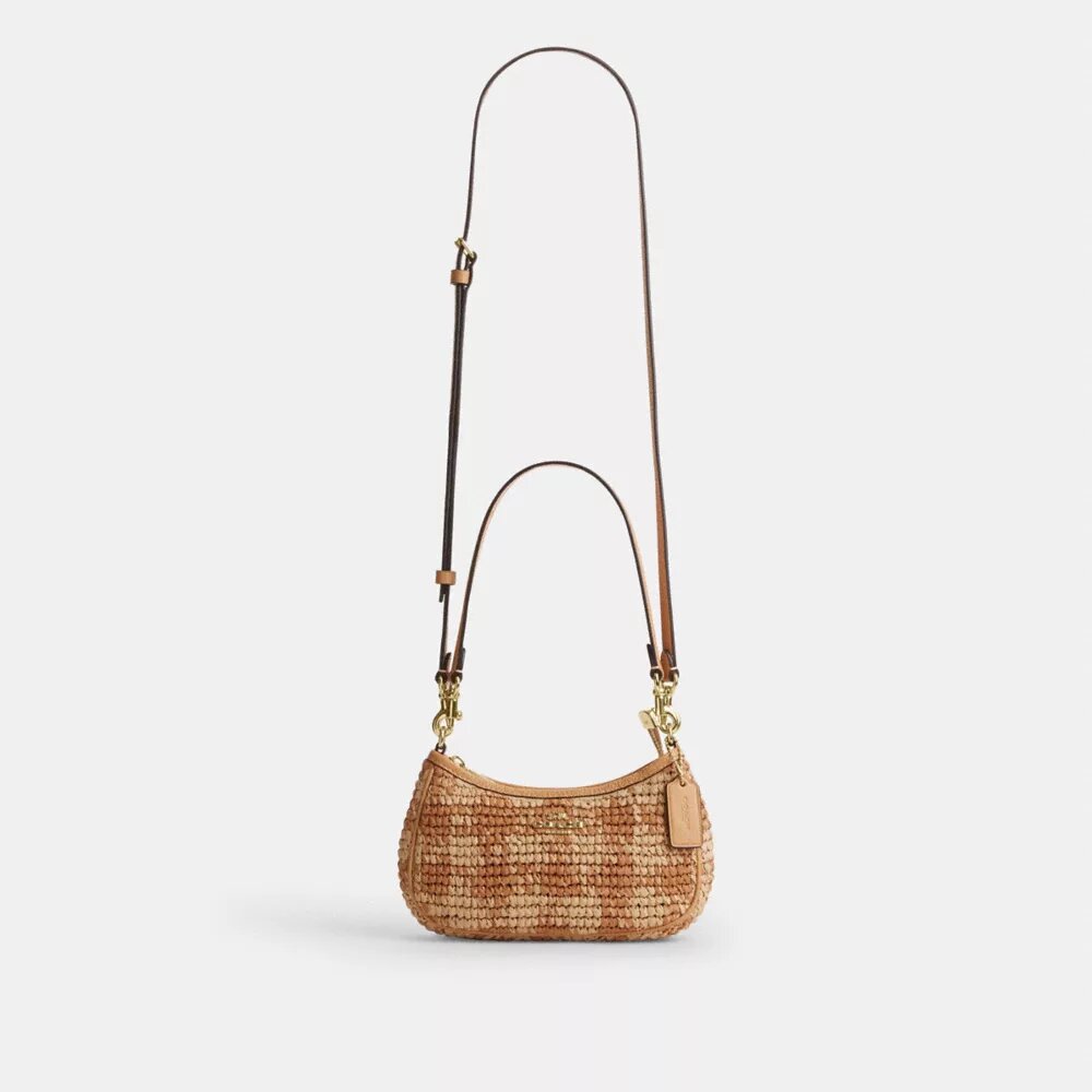 Teri Mini-crossbody-taske med gingham-mønster