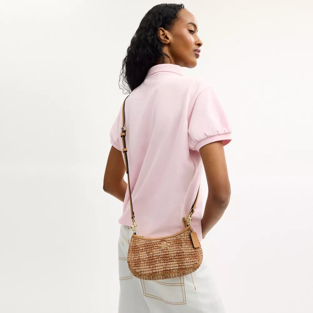 Teri Mini-crossbody-taske med gingham-mønster