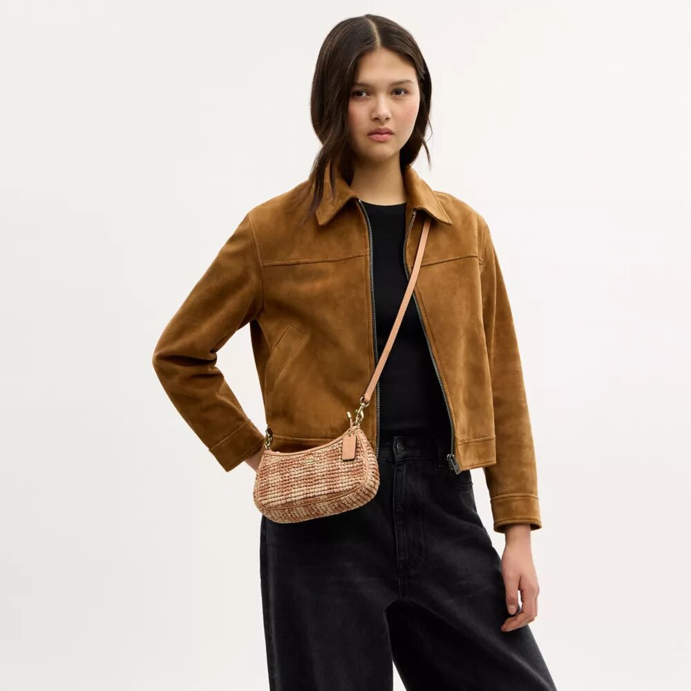 Teri Mini-crossbody-taske med gingham-mønster