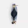 Teri skuldertaske i Loved Denim med vedhæng