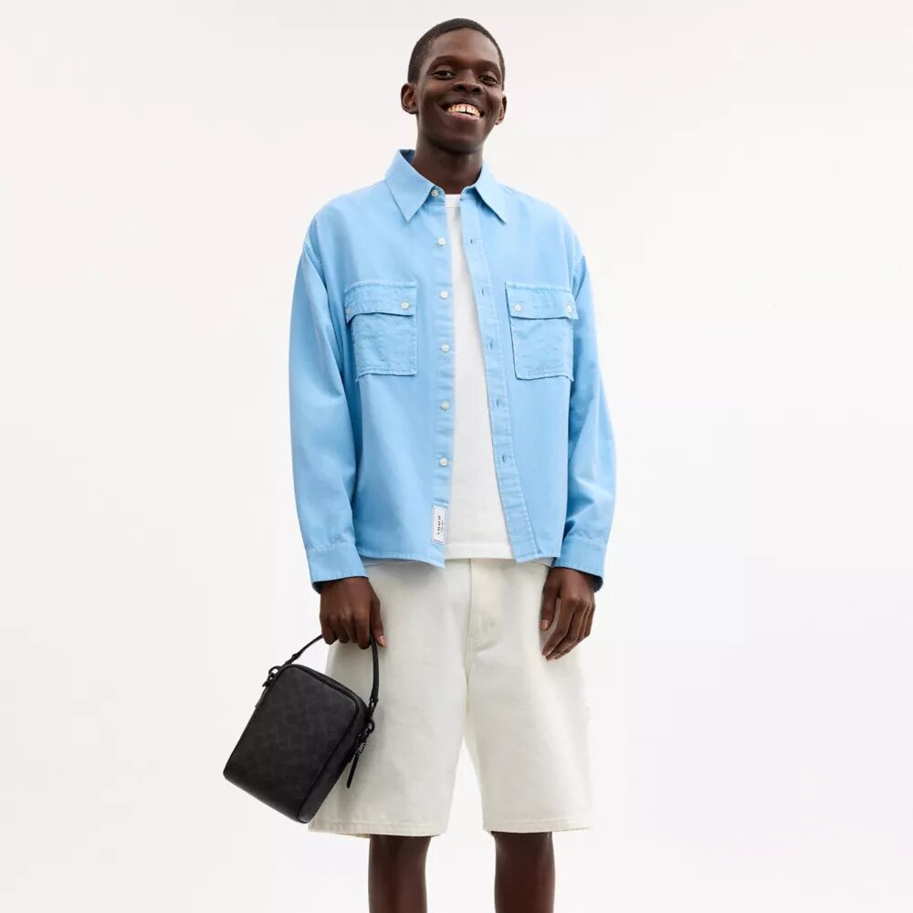 Tristan crossbody-taske 14 i Signature Canvas