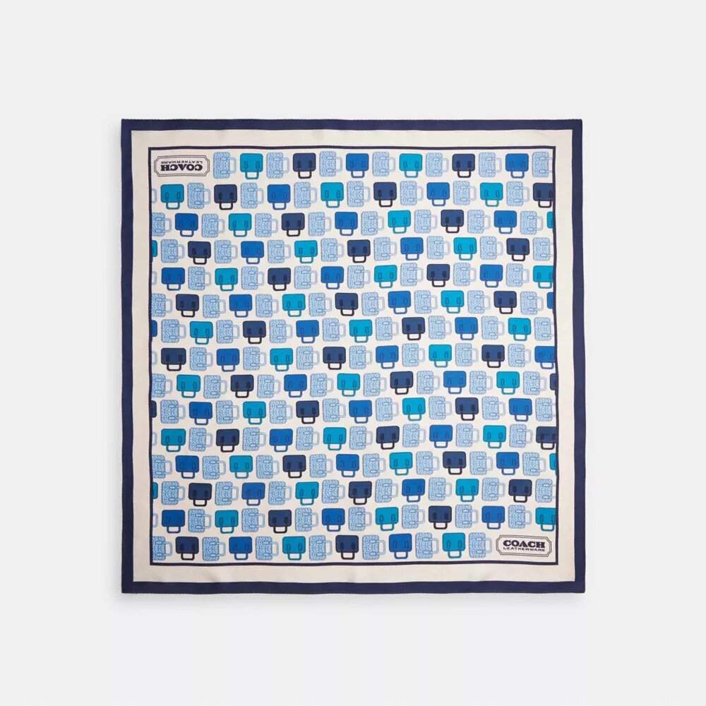 Trompe L'oeil-taskeprint, firkantet silketørklæde