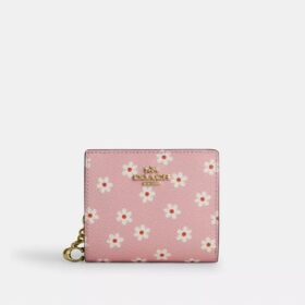 Trykknap-punge med blomsterprint