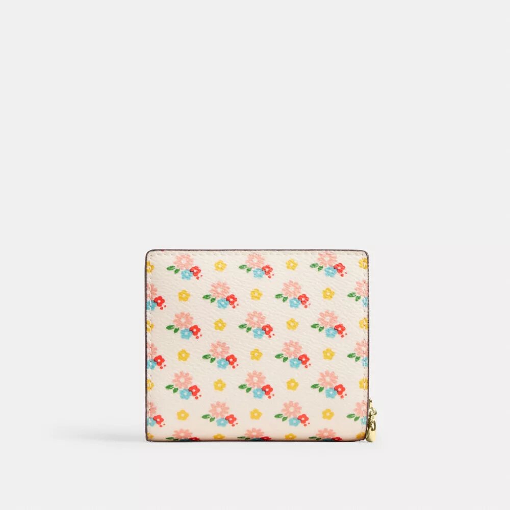 Trykknap-punge med blomsterprint og Vedhæng