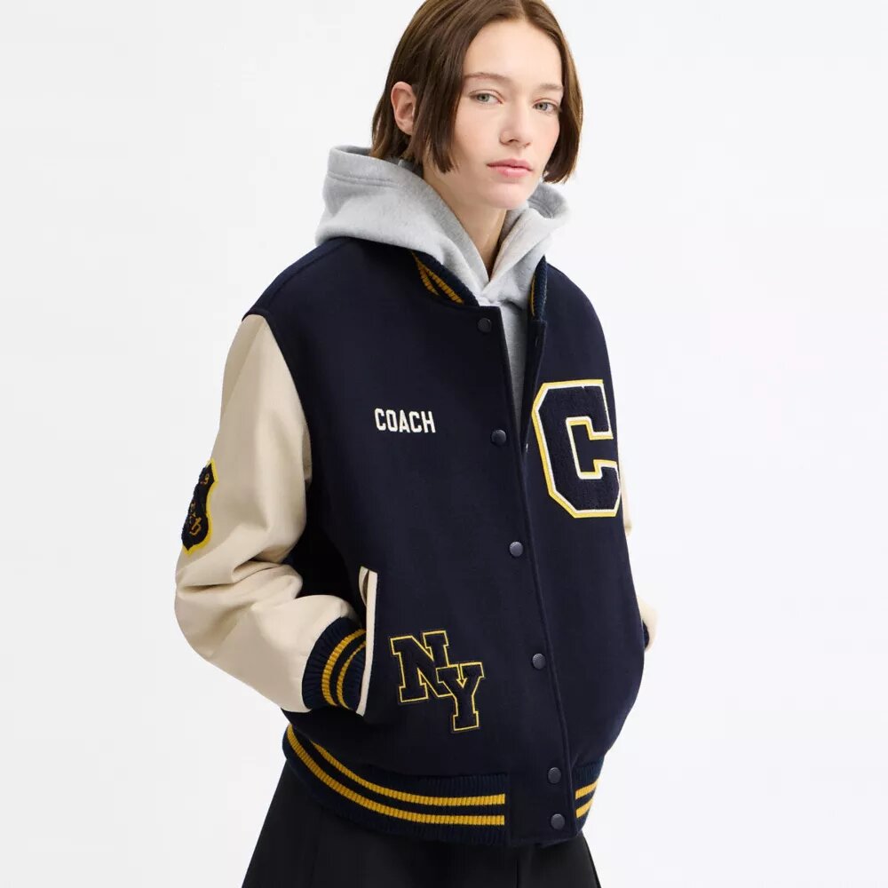 Varsity-jakke i uld