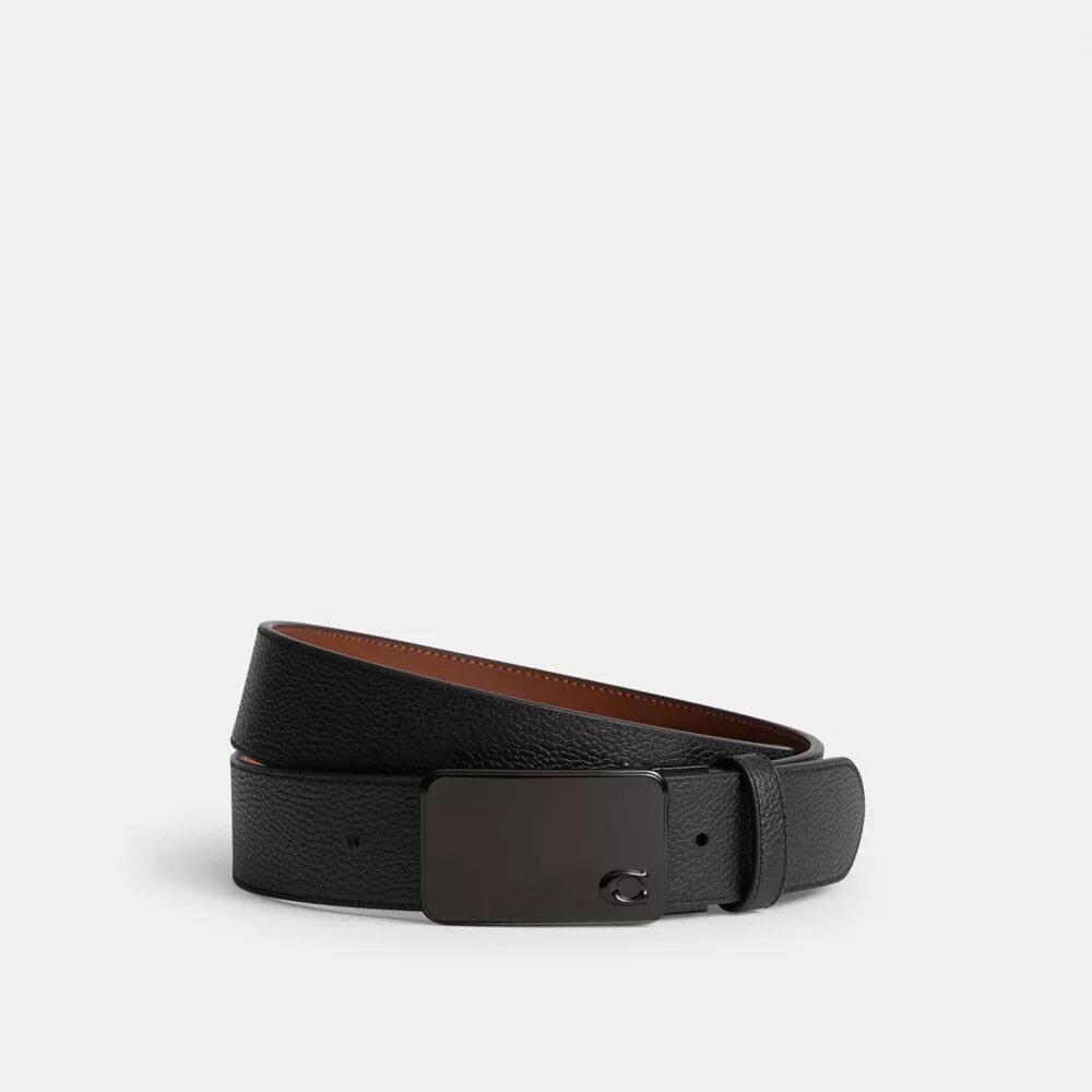 Vendbart bælte med signaturspænde, der kan tilpasses i længden, 38 mm