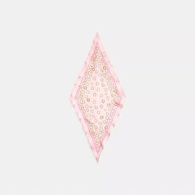 Waterfall Tea Rose-printet silke-diamantsjal
