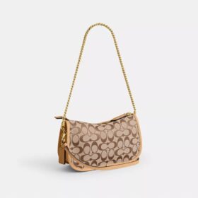 Waverly-taske med dobbelt Turnlock-lås i vores signatur-jacquard