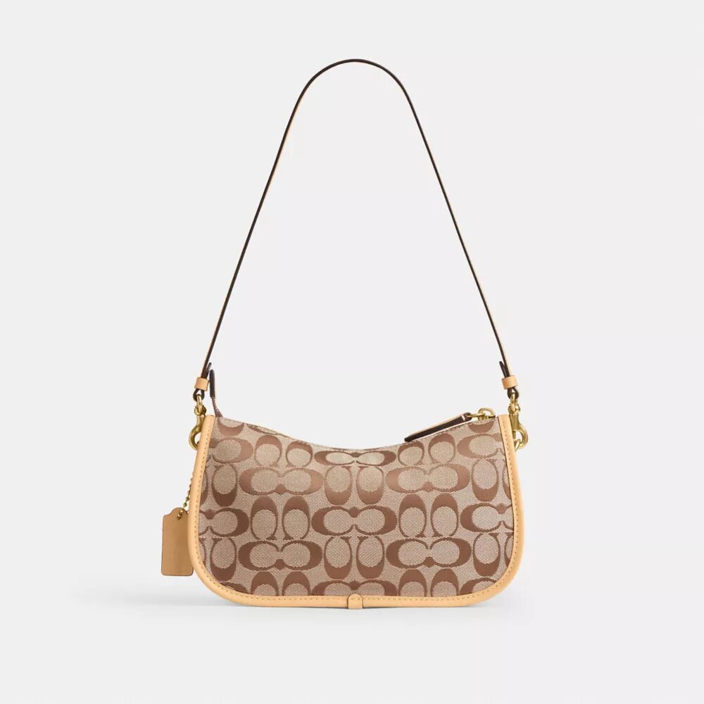 Waverly-taske med dobbelt Turnlock-lås i vores signatur-jacquard